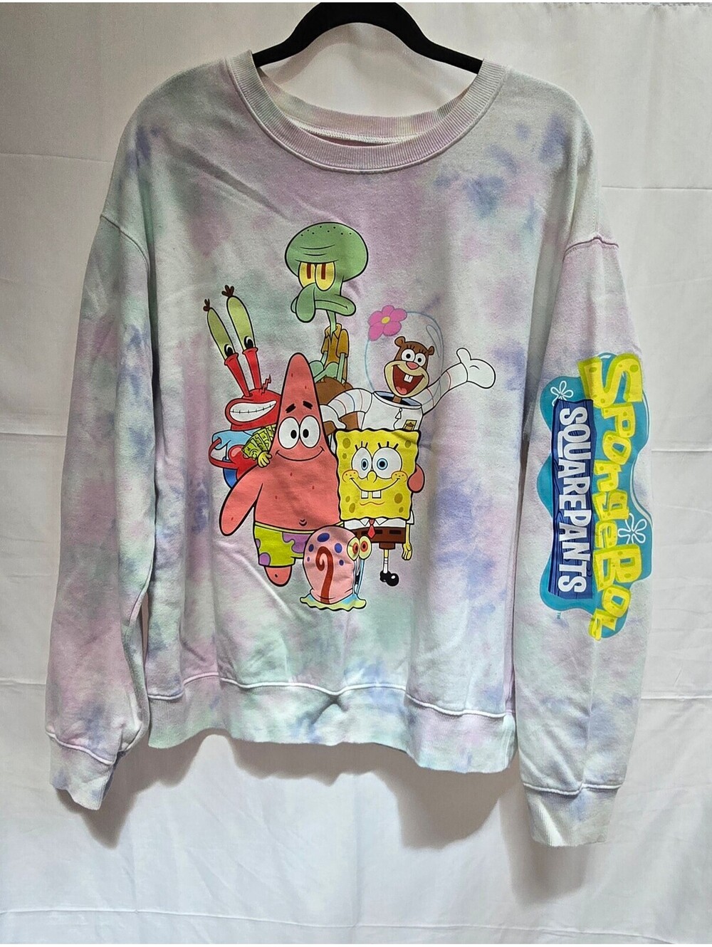 SpongeBob SquarePants Pastel Tie Dye Crewneck Sweatshirt XL 2020 Nickelodeon
